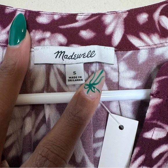 Madewell Smocked Y-Neck Mini Dress In Floral - Picture 3 of 16